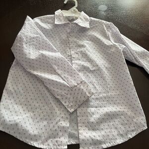 Kids White and Lavendar Patterned Shirt